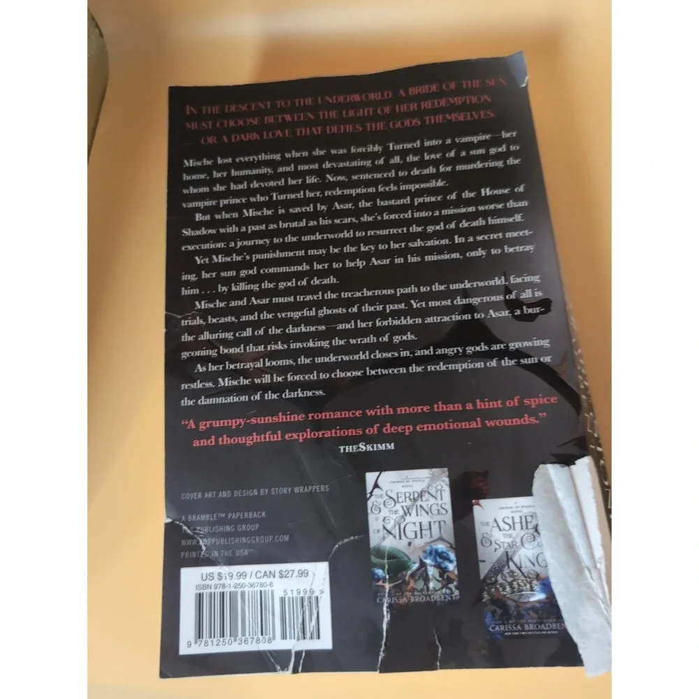 Songbird and the Heart of Stone : The‎ Shadowborn Duet, Book One Damaged Cover